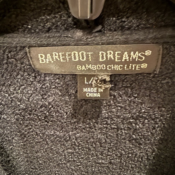 Barefoot Dreams Bamboo CozyChic Lite Calypso Wrap Cardigan Black Womens Large - Picture 3 of 3